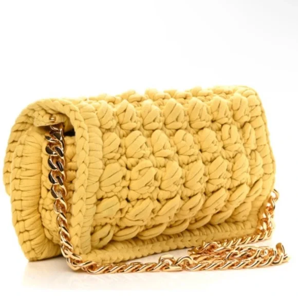 Bottega Veneta Crochet Shoulder Bag with Chain Link Strap - Picture 3 of 6